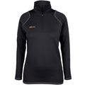 2600 HCAM20 6115904 Top Questa Quarter Zip Fleece Ladies Black Front