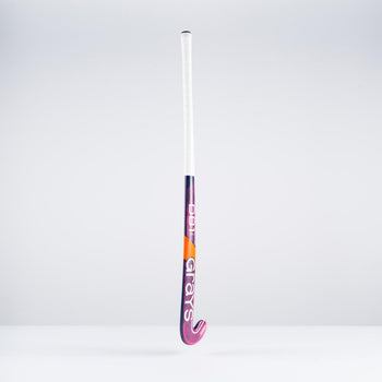 HBAU25Wooden Sticks DB1i Dynabow Wood Hybrid Indoor Hockey Stick Dark Navy & Pink Back Angle