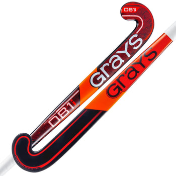 HBAU25Wooden Sticks  DB1i Dynabow Wood Hybrid Indoor Hockey Stick Black & Hot Red