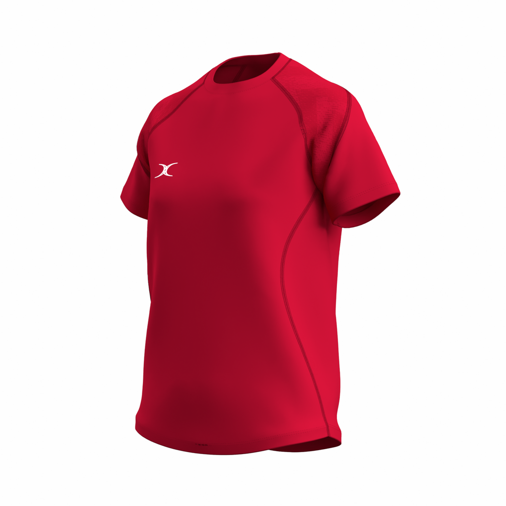 NCEE25Clothing GTS SS Tee Shirt Women's Red, Three Quarter