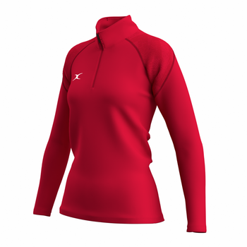 NCHC25Clothing GTS 14 Zip Fleece Women's Red, Three Quarter