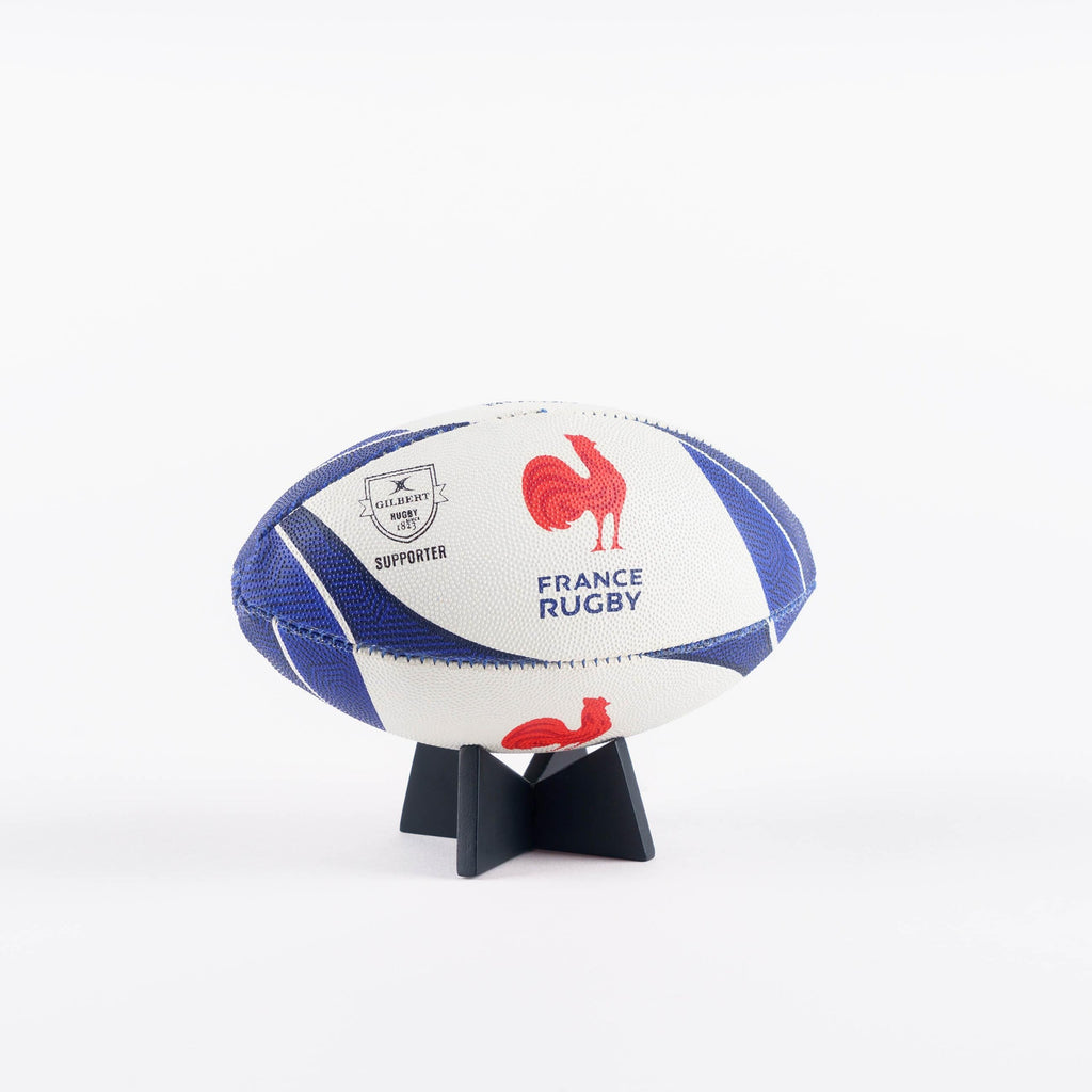 RACB23Heritage Leather Small Rugby Ball Stand with Ball