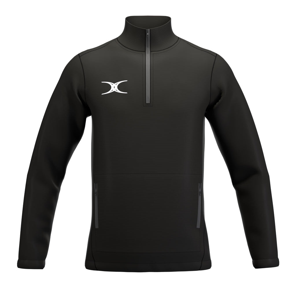 RCBT26Clothing JKT ATOM QTR ZIP BLACK M-Front