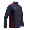 RCBW26Clothing JKT ATOM WARM UP DARK NAVY RED M-Three Quarters Right