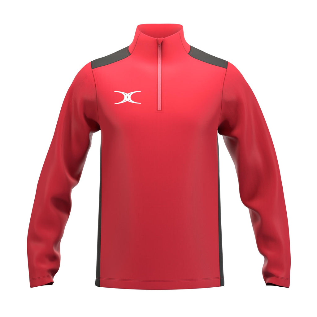 RCCC25Clothing TOP QTR ZIP FLEECE ATOM RED BLACK M-Front