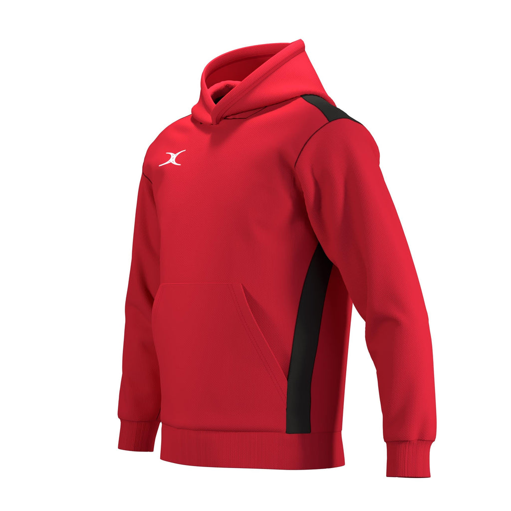 RCCO26Clothing TOP HOODIE ATOM RED BLACK 9-10-Three Quarters Right