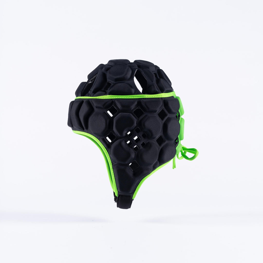 RPBJ26Body armour_Mouthguards Octane Headguard Black Green, Side Left