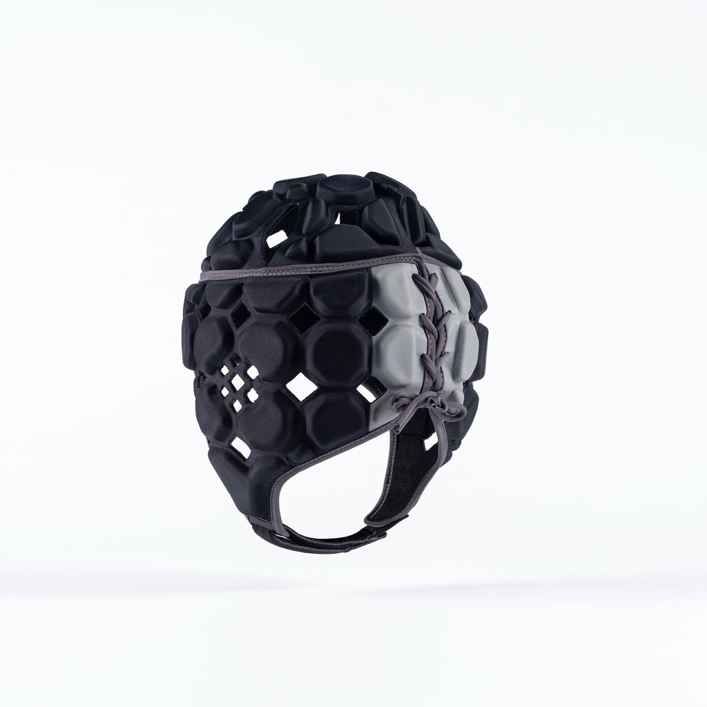 RPBJ26Body armour_Mouthguards Octane Headguard Black Grey, Rear Angle
