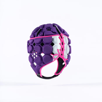 RPBJ26Body armour_Mouthguards Octane Headguard Purple Pink, Rear Angle