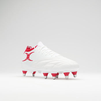 RSAB25Boots Icon Players 8 Stud White Red, Outstep Toe