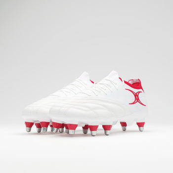 RSAB25Boots Icon Players 8 Stud White Red, Pair