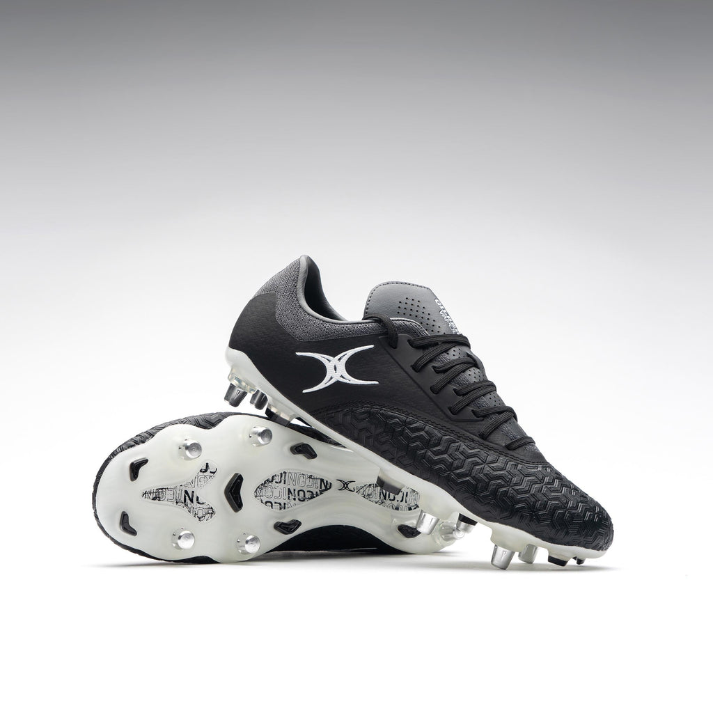 RSAG26Boots Icon Vapour 6 Stud Black Grey Main