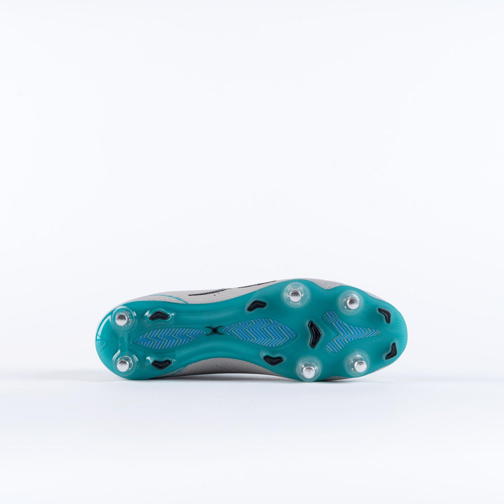 RSBA23Boots Cage Pro Pace 6 Stud Boots Cool Grey Aqua Senior, Sole