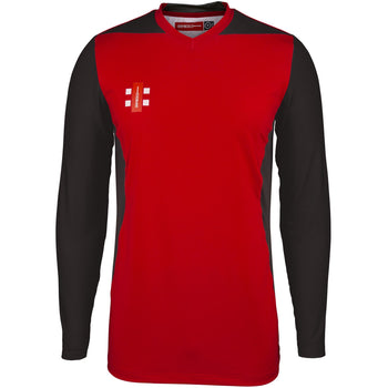 2600 CCFD19 5030505 Shirt T20 Long Sleeve Red & Black, Front