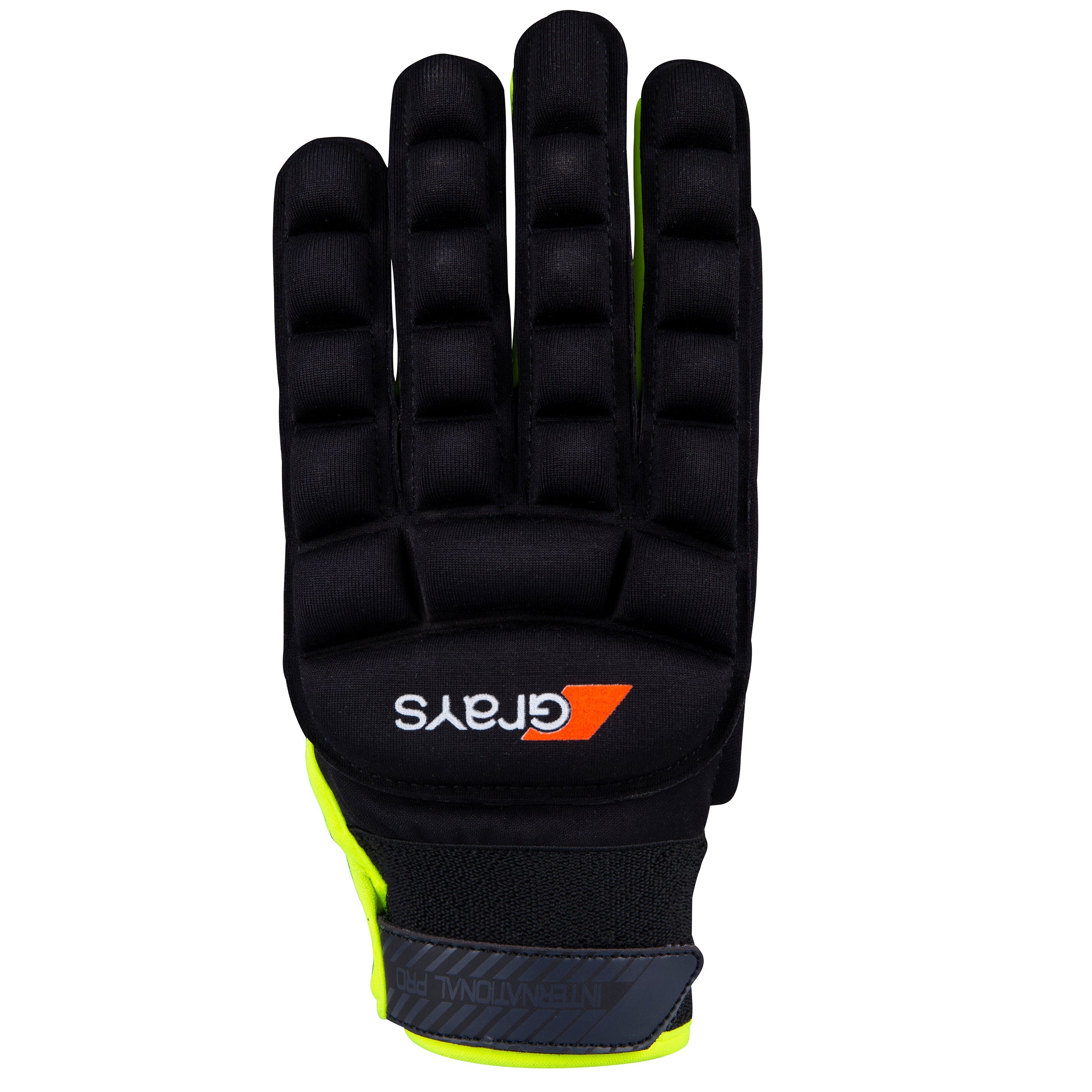 2600 HGEA16 6202805 Glove International Pro LH Black Neon Yellow Back