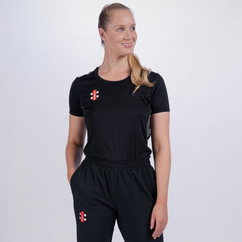 CCER22Clothing Tee Shirt Pro Performance Ladies Black 3 Front