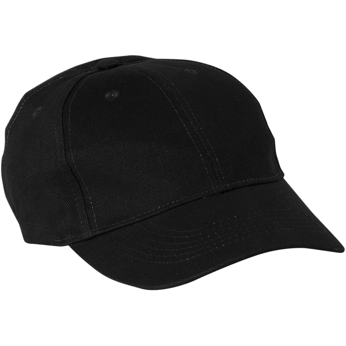 CCID14Headwear Melton Cricket Cap Black