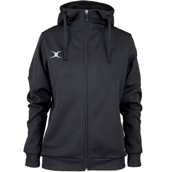 RCBQ17Jacket Pro Technical Hoodie Full Zip Ladies Black, Front